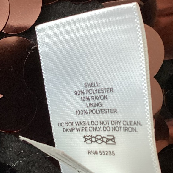 Express NWT Sequin One Button Trench Coat Bronze Brown Size Small - Picture 9 of 10